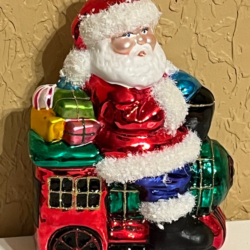 Santa Riding A Locomotive -Neiman Marcus North Park —Made In Poland